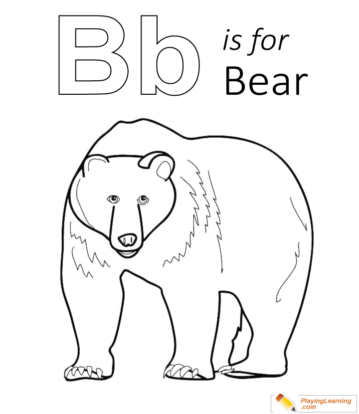These free, printable halloween coloring pages for kids—plus some online coloring resources—are great for the home and classroom. B Is For Bear Coloring Page 03 Free B Is For Bear Coloring Page