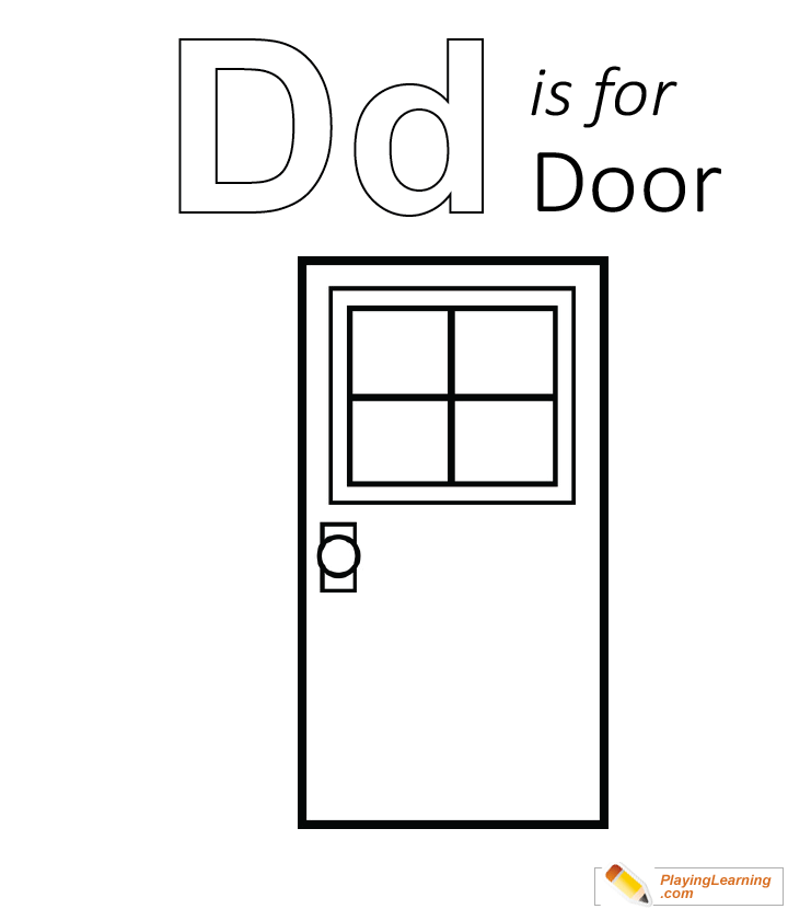 Kids next door printable coloring pages for kids. D Is For Door Coloring Page Free D Is For Door Coloring Page