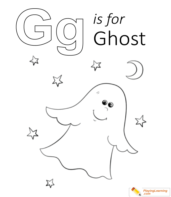 School's out for summer, so keep kids of all ages busy with summer coloring sheets. G Is For Ghost Coloring Page 01 Free G Is For Ghost Coloring Page