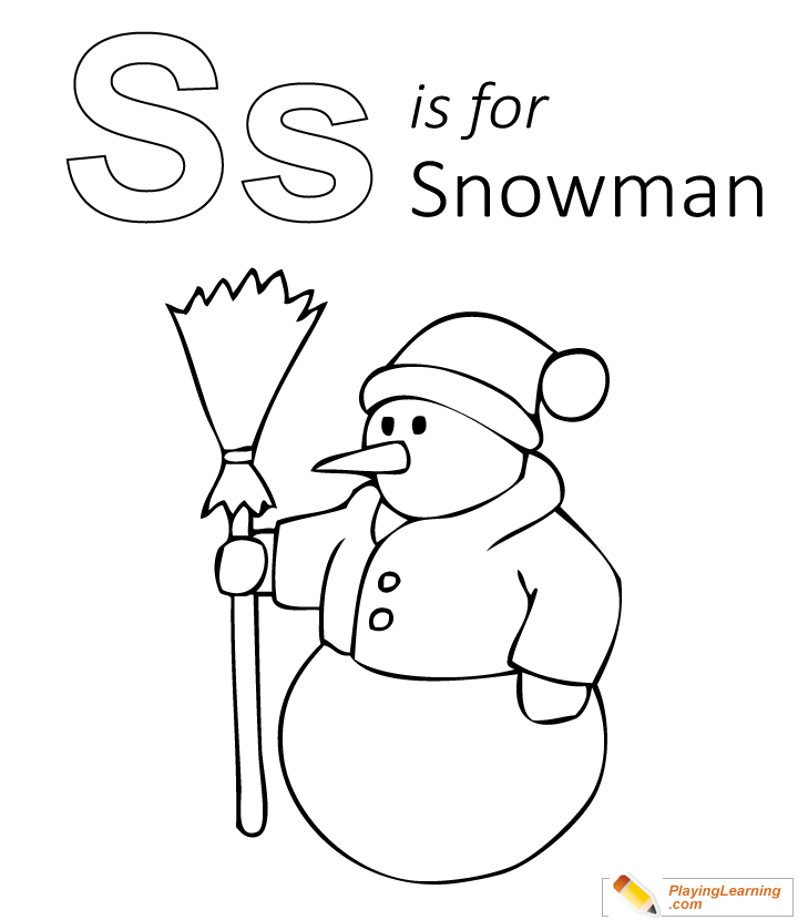 Select from 51618 printable coloring pages of cartoons, animals, nature, bible and many more. S Is For Snowman Coloring Page Free S Is For Snowman Coloring Page