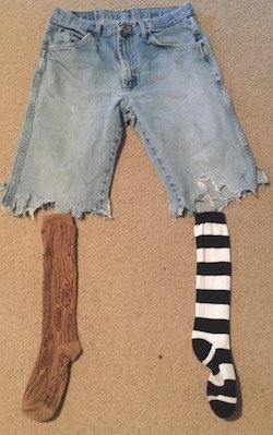 Wooden leg sock set