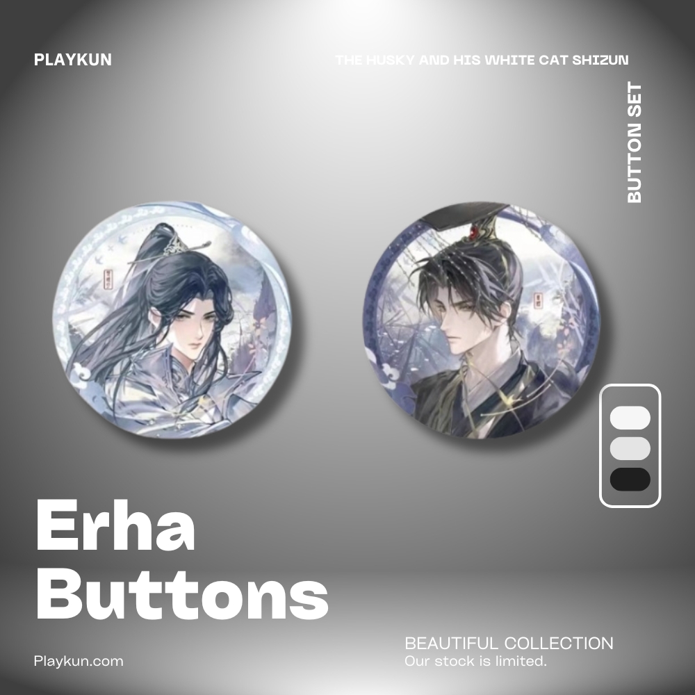 The Husky and his White Cat Shizun Button Set - PlayKun