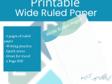 Free Ruled Paper Printable Get Yours Now Printables For Everyone