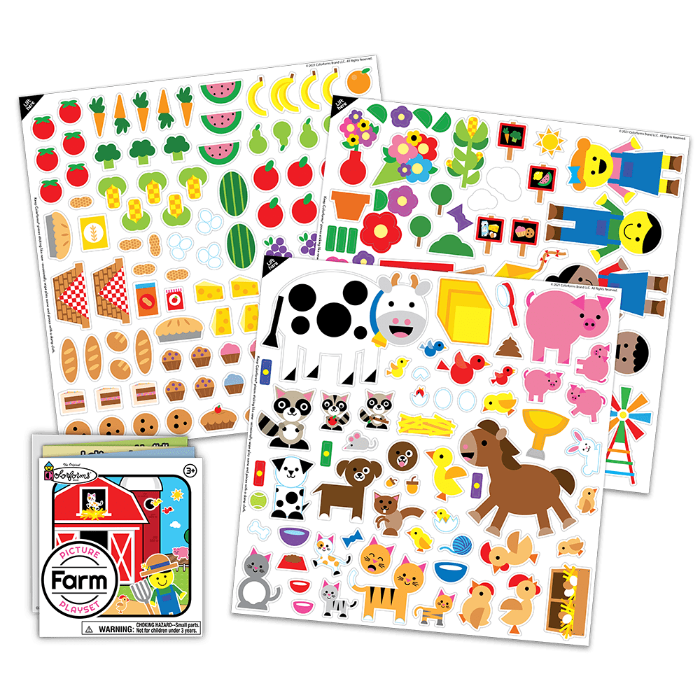 1876 Colorforms Farm Contents Only