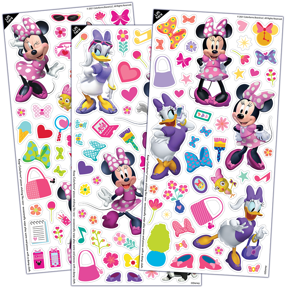 1886 Colorforms Minniemouse Play Set Sheets Sq