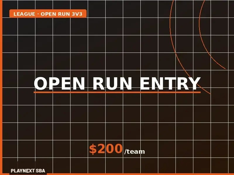 Open Run 3v3 Team Entry