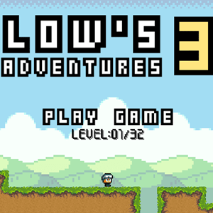 🕹️ play low's adventures 3 game: free online pixel platforming level escape video game for kids