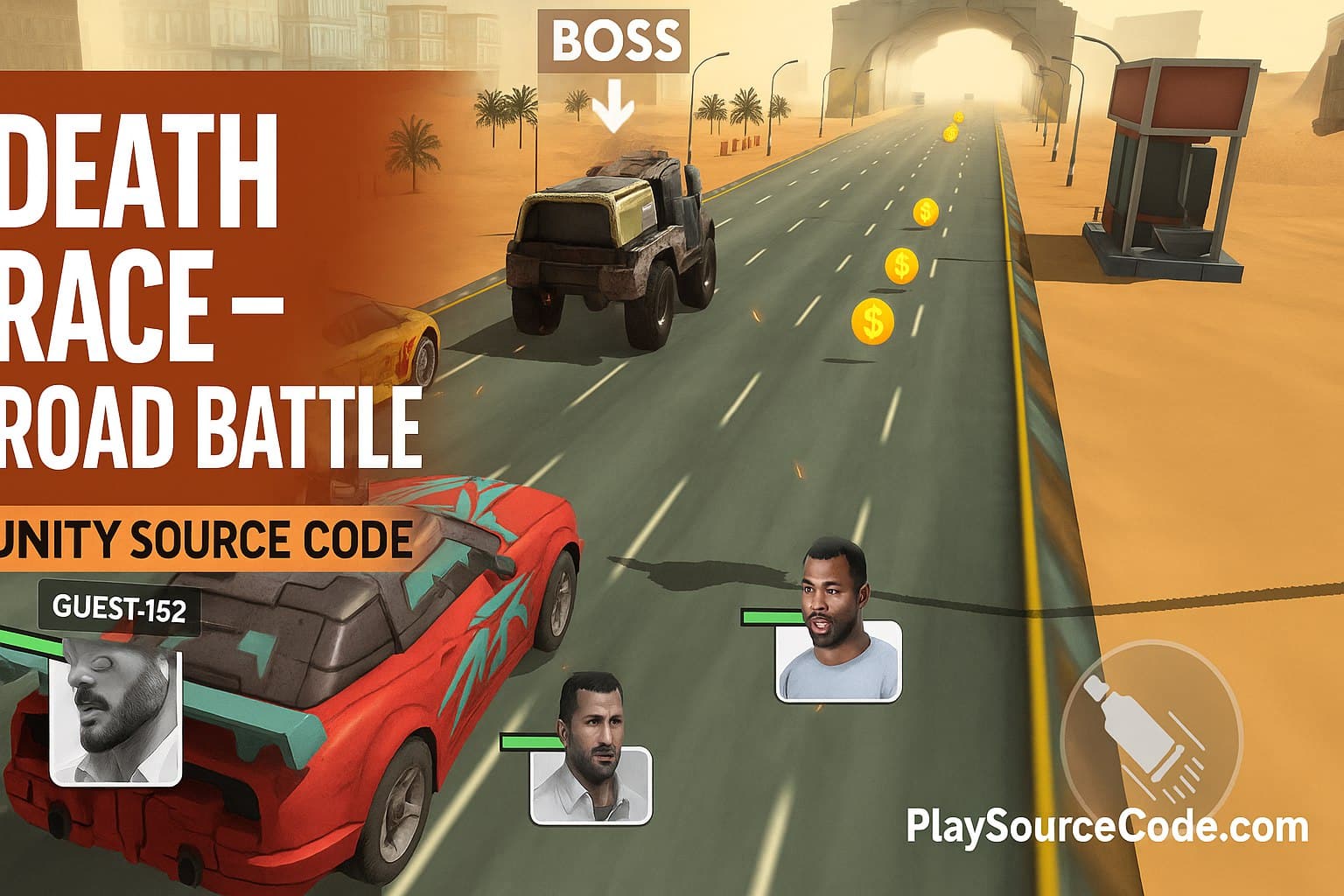 Death Race Unity car combat game