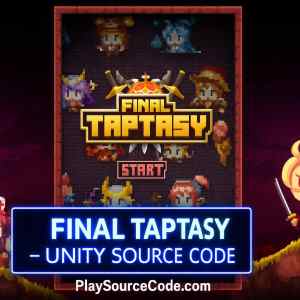 Final TapTasy Unity idle RPG game with pixel art