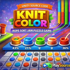 Knit Color Rope Unity sorting puzzle game