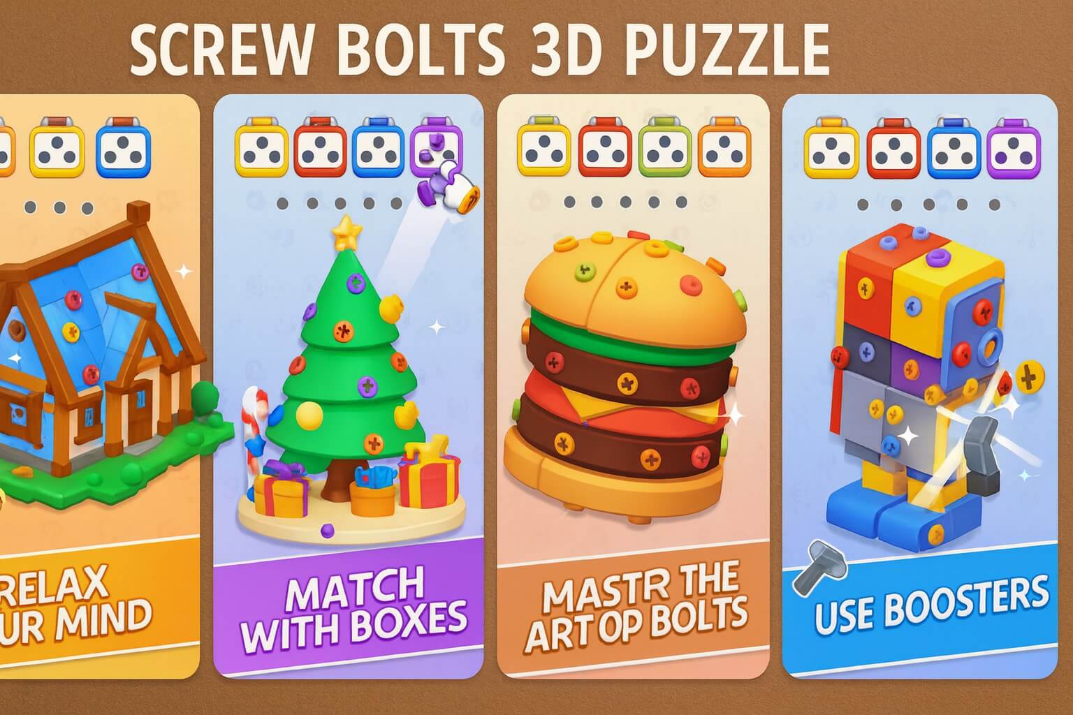 Screw Bolts 3D Unity game