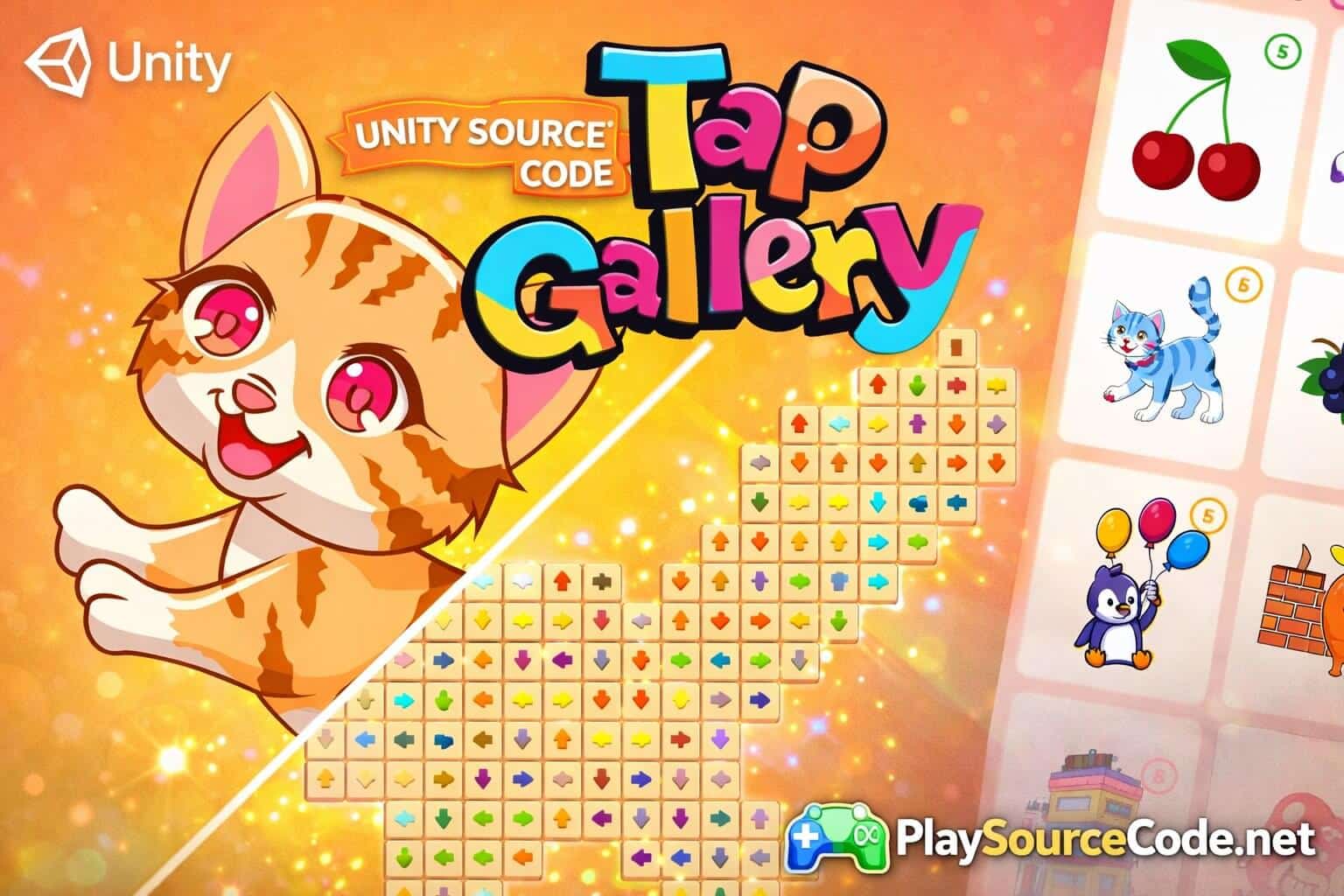 Tap Gallery Unity puzzle game with tap interaction