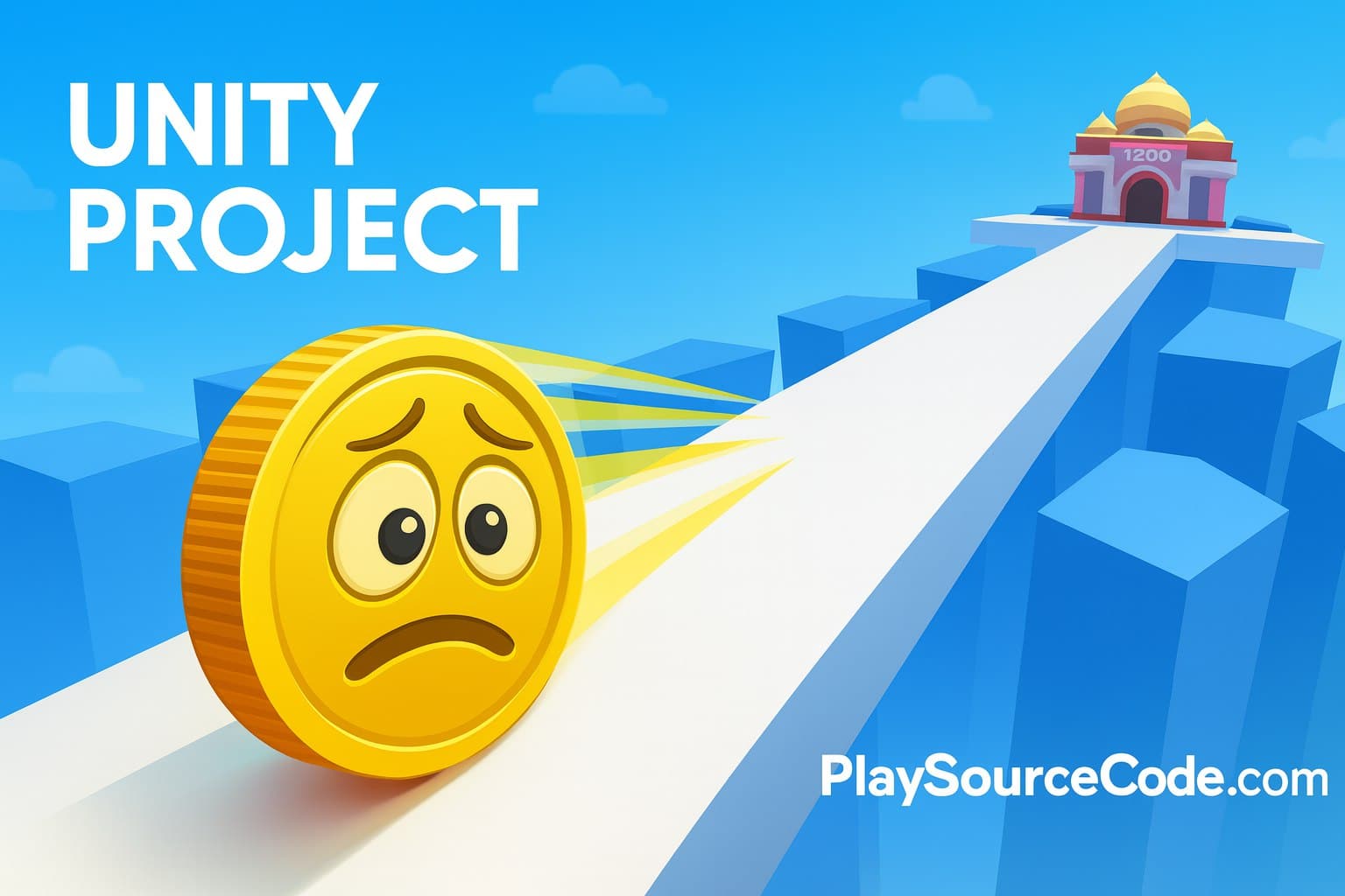 Coin Rush Unity Source Code hyper casual runner gameplay screenshot