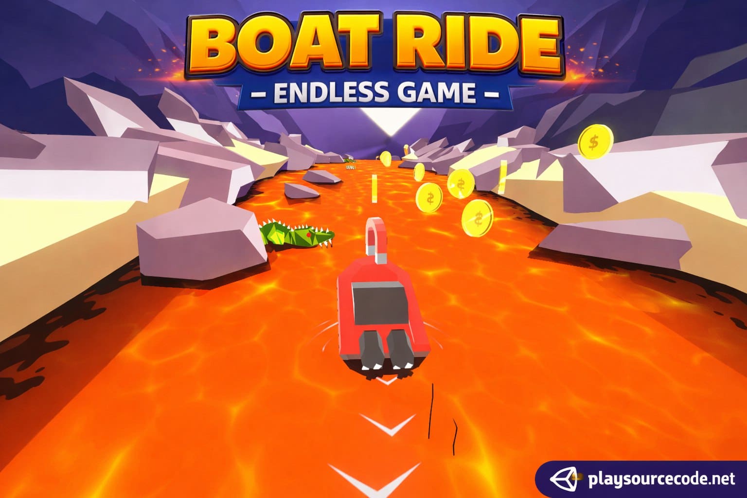 Boat Ride Unity endless ocean runner game
