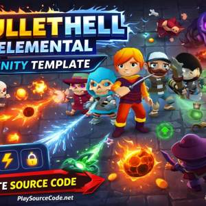 Bullet Hell Elemental Unity game with roguelike survival gameplay
