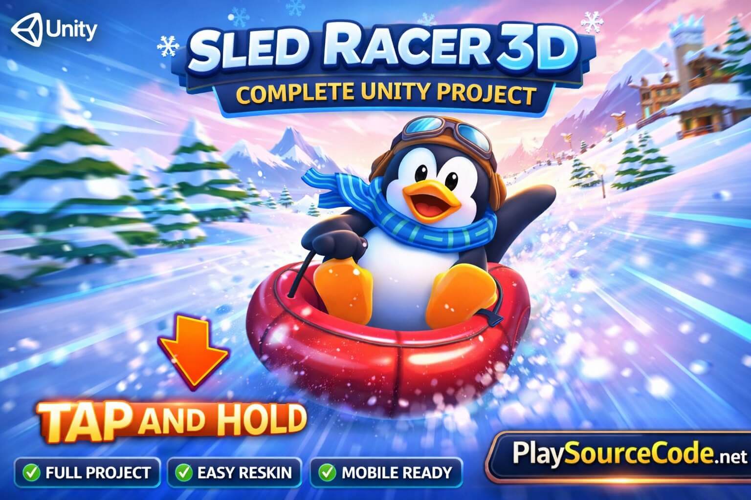 Club Penguin Sled Racer Unity Game Code | PlaySourceCode.net Sled Racer Unity snow racing game