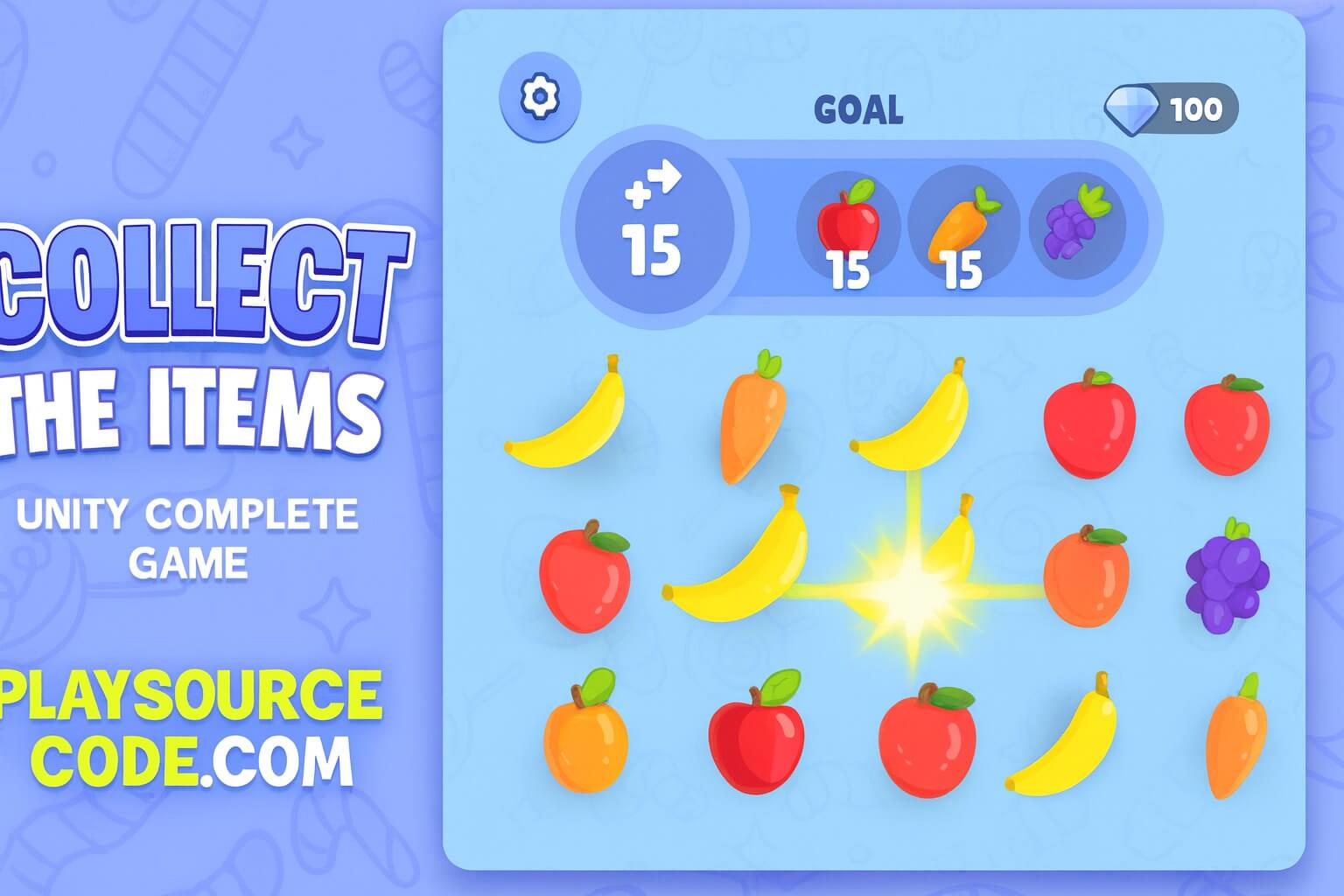 Collect The Items Unity Complete Game Level Editor and Gameplay