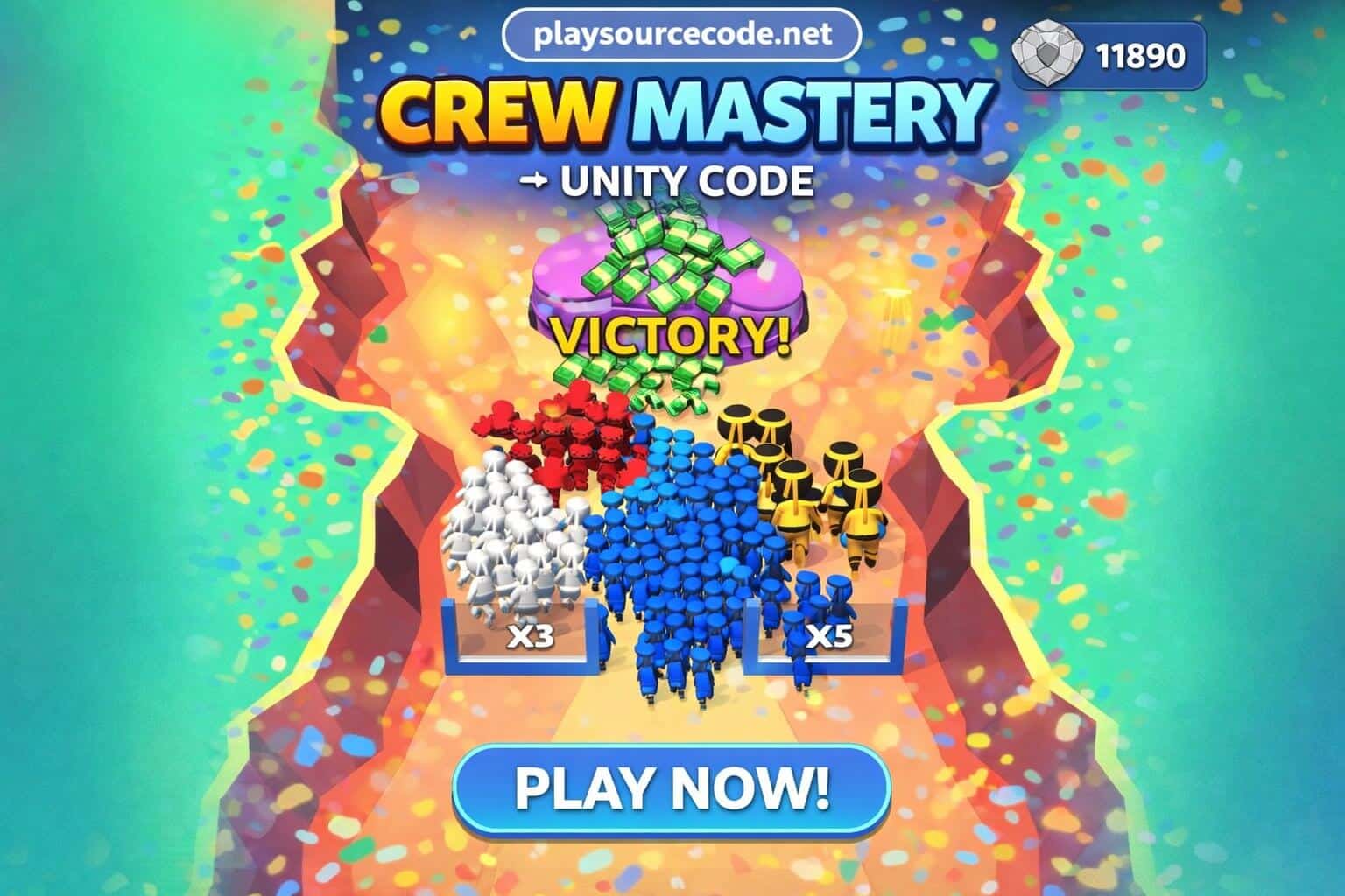 Crew Mastery Unity base defense strategy game