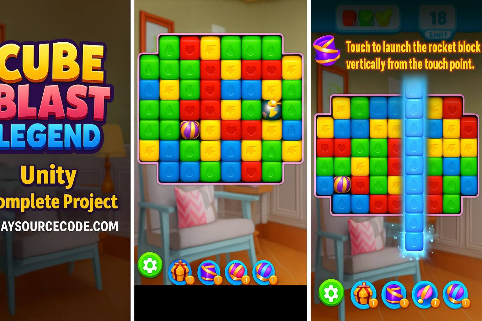 Cube Blast Legend Unity Project Gameplay and Level Selection