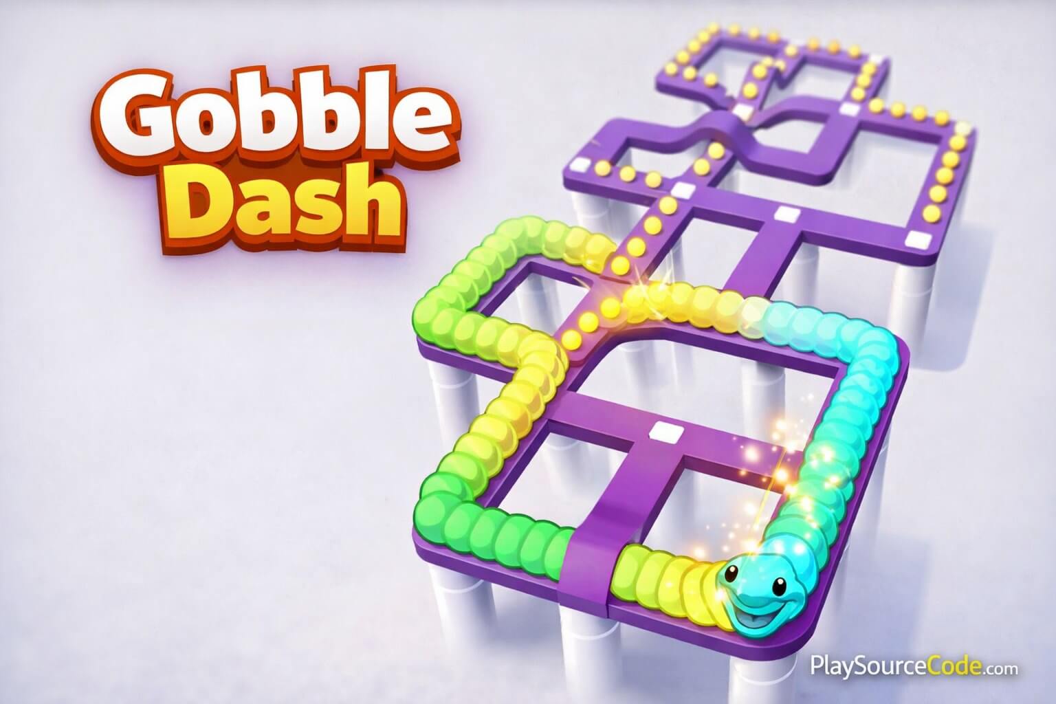 Gobble Dash Unity game with snake dash and 3D maze gameplay
