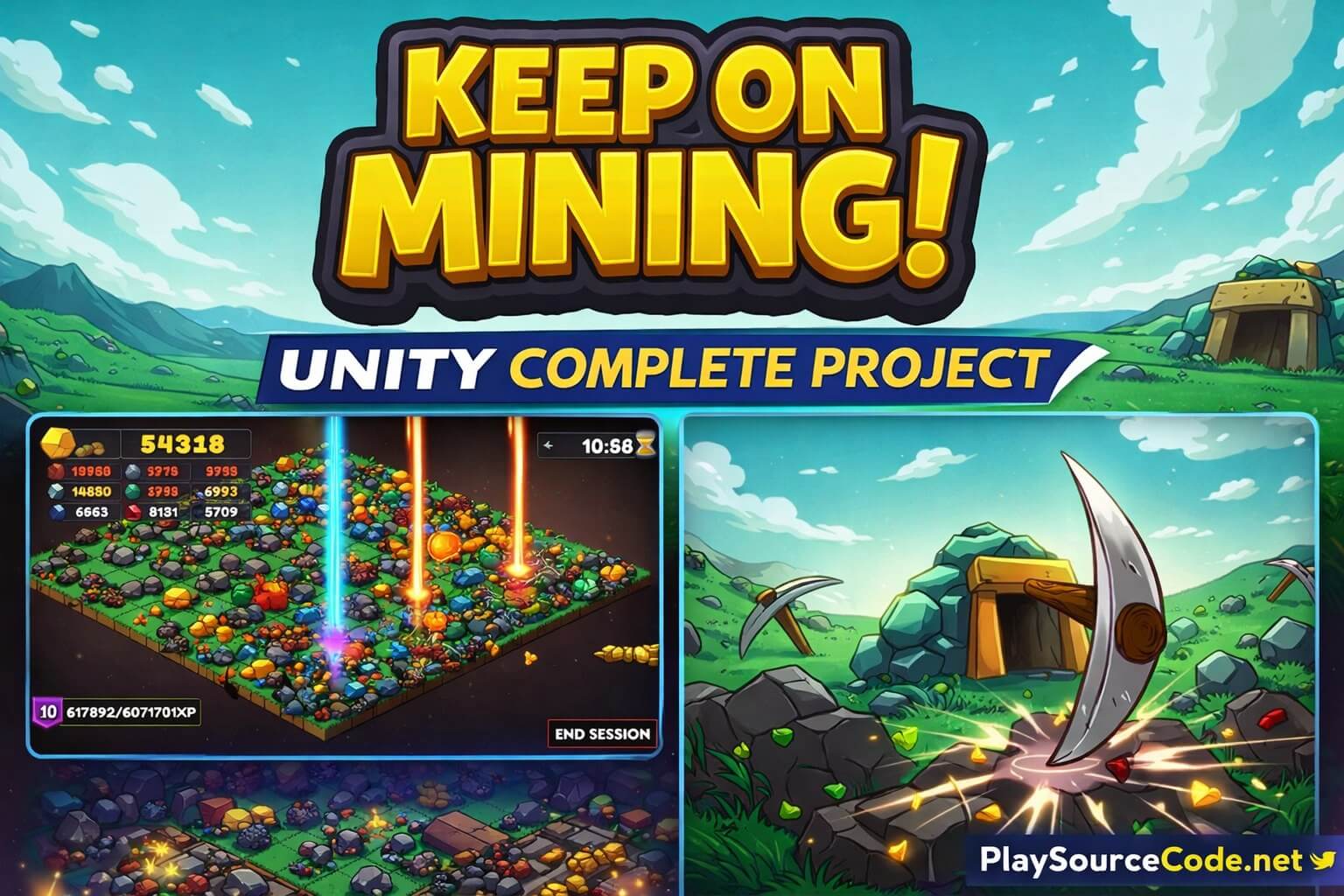 Keep on Mining Unity idle game with incremental mining gameplay