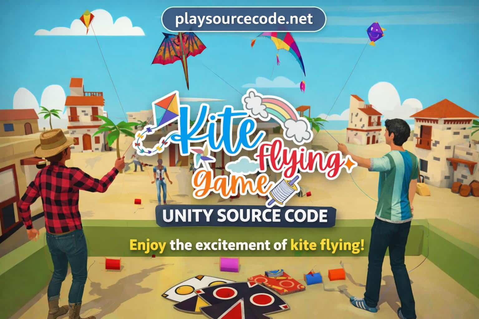Kite Flying 3D Unity game with kite battle gameplay