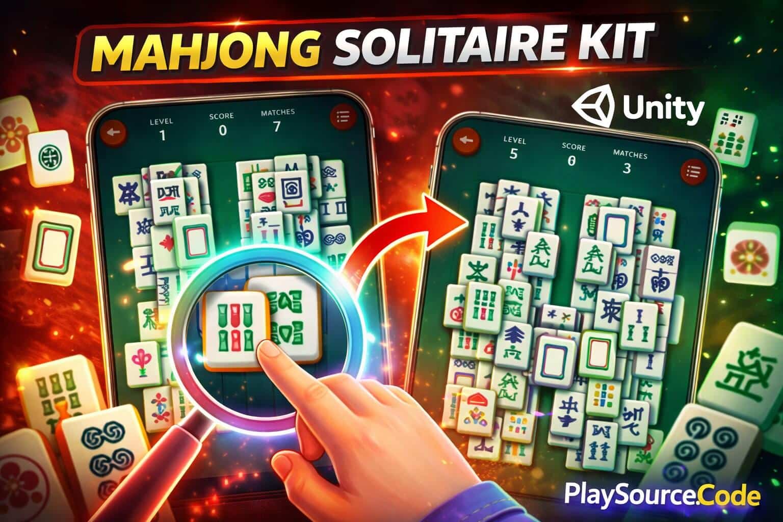 MK Mahjong Solitaire Unity game with tile matching puzzle gameplay