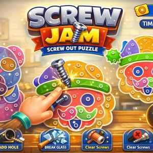 Screw Jam Unity puzzle game with color sorting screws and matching gameplay