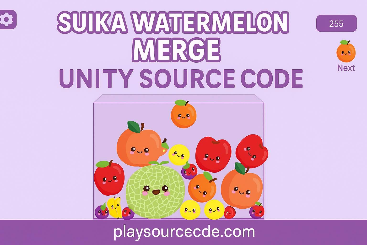 Suika Watermelon Merge Unity Game Fruit Evolution Gameplay