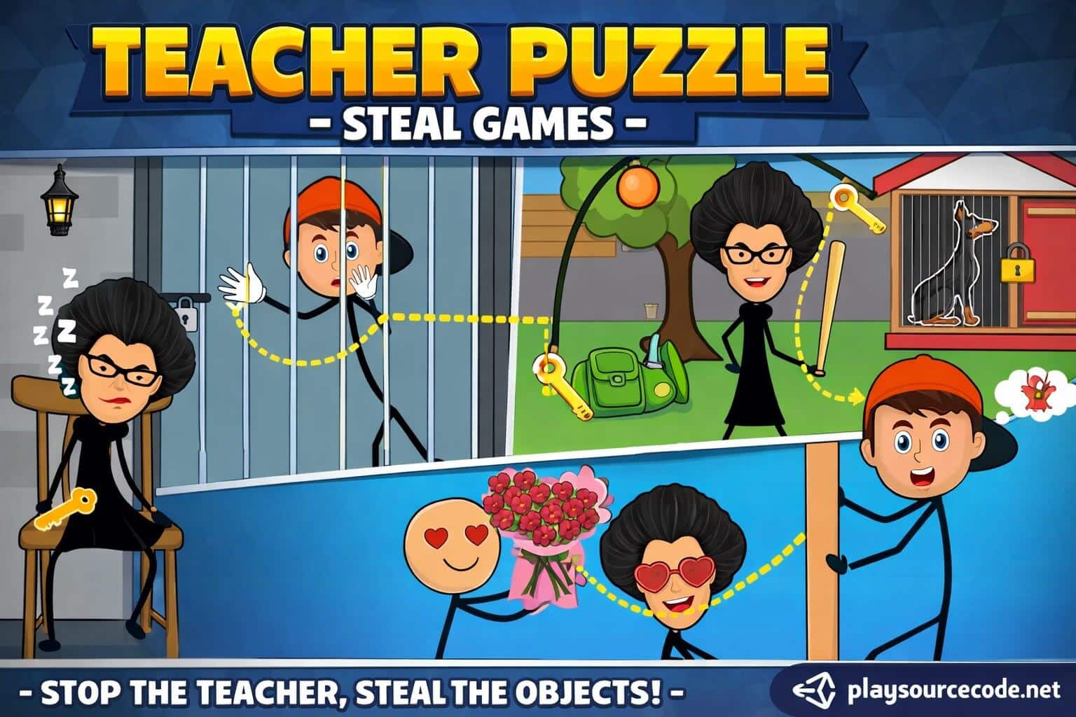 Teacher Puzzle Unity stealth prank game