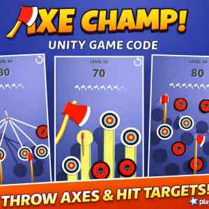 Axe Champ Unity game axe throwing gameplay hitting targets with precision