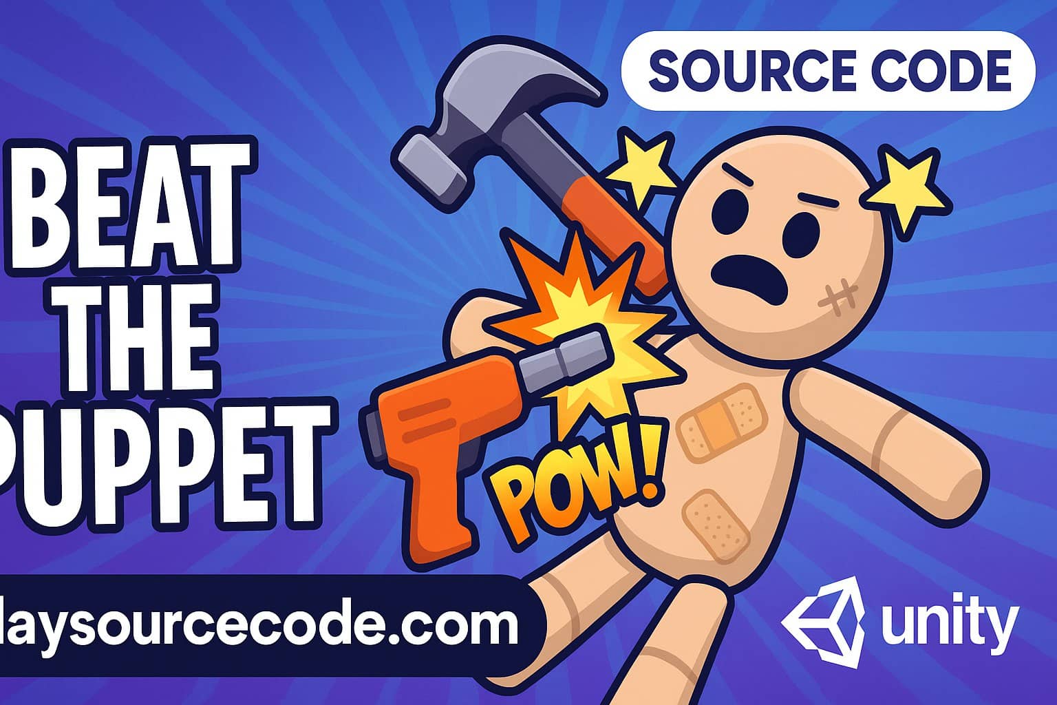 Beat The Puppet Unity Source Code | PlaySourceCode.net Alt Text: ragdoll unity game puppet destruction gameplay with weapons