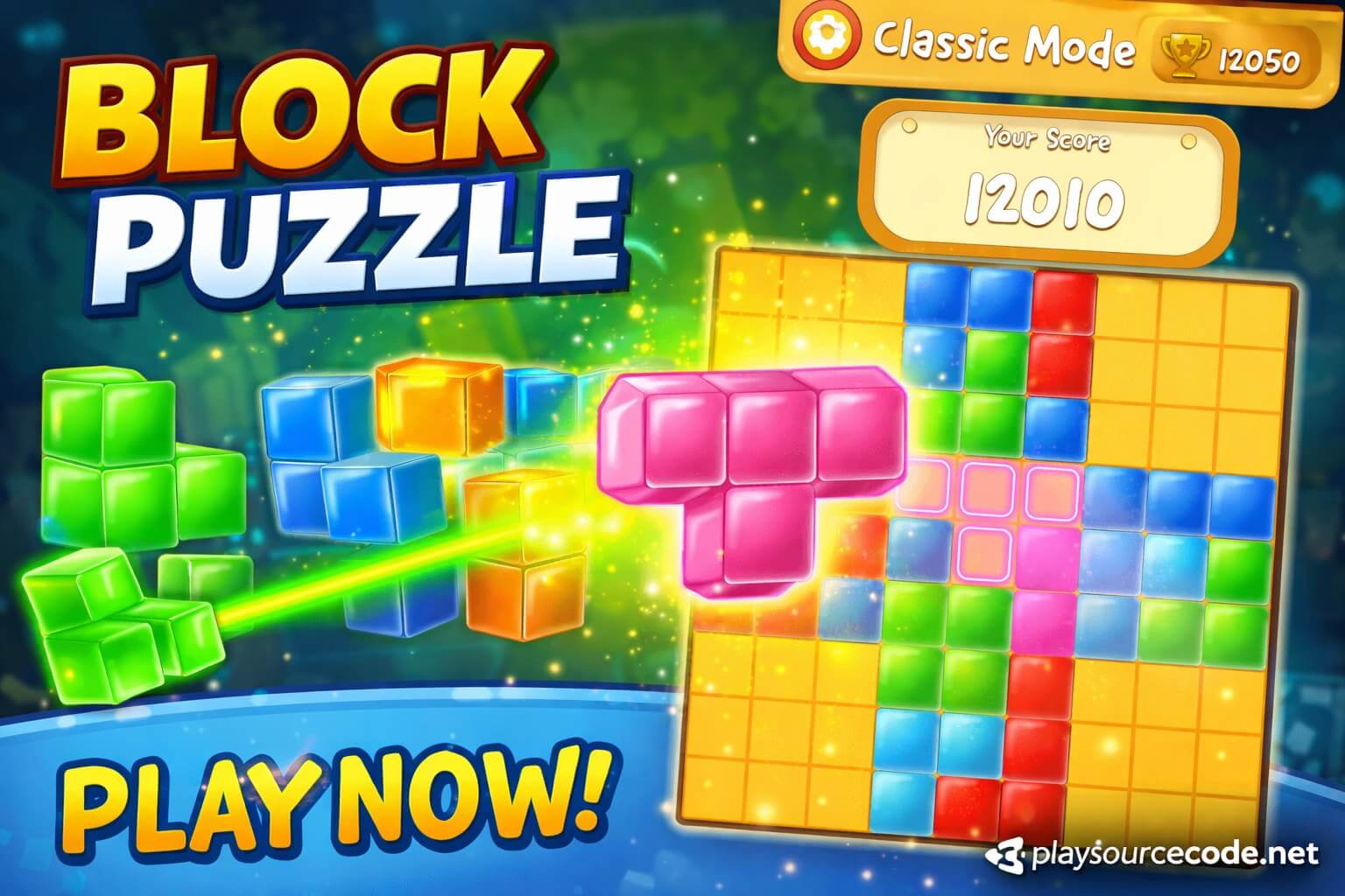block puzzle unity game gameplay grid block placement