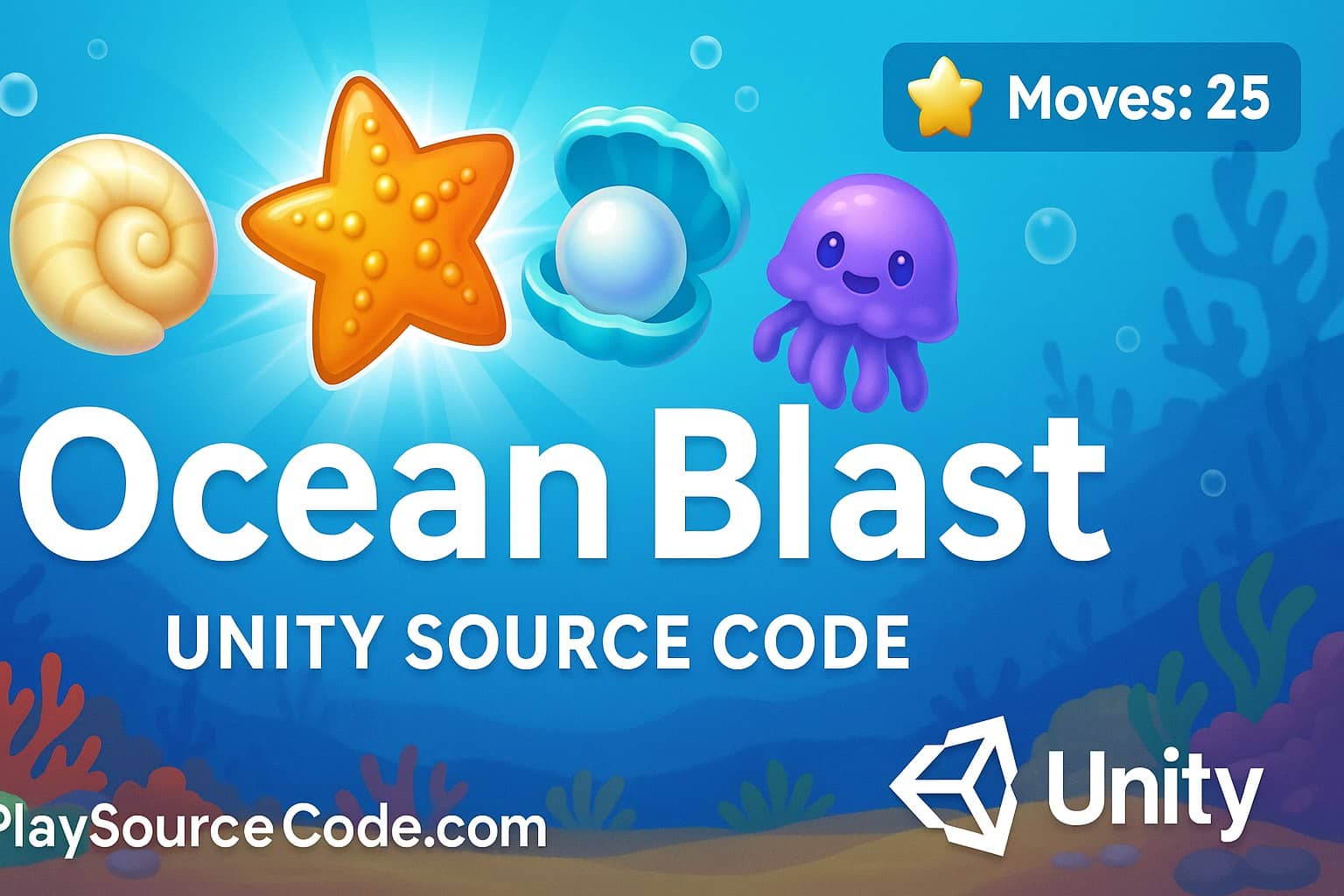 ocean blast unity match 3 game colorful puzzle gameplay
