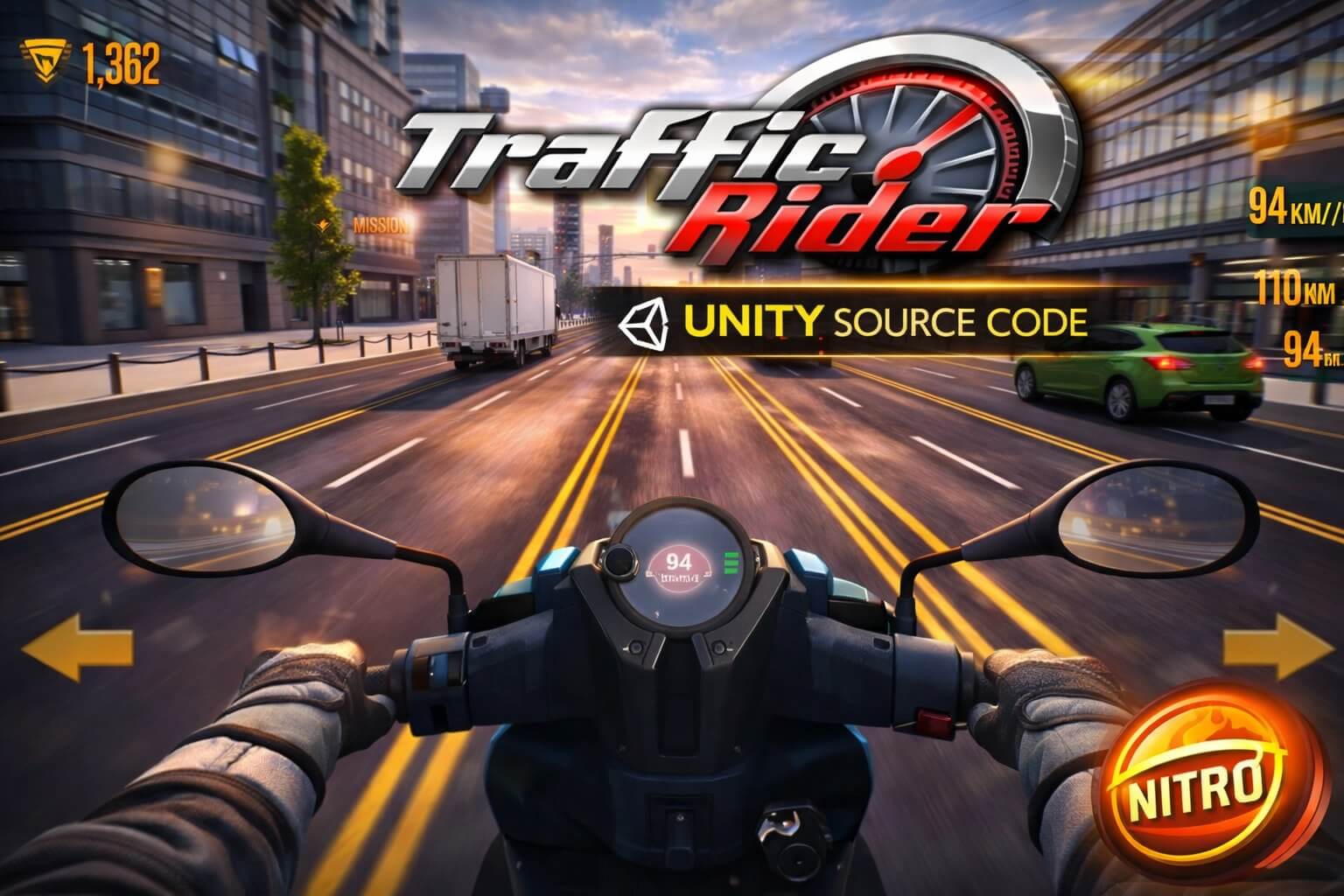 traffic rider unity game first person bike racing gameplay