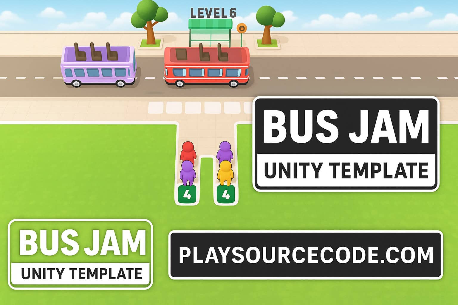 bus jam puzzle game unity