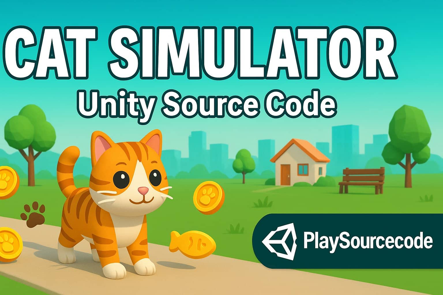 cat simulator unity game funny gameplay destroying objects in house