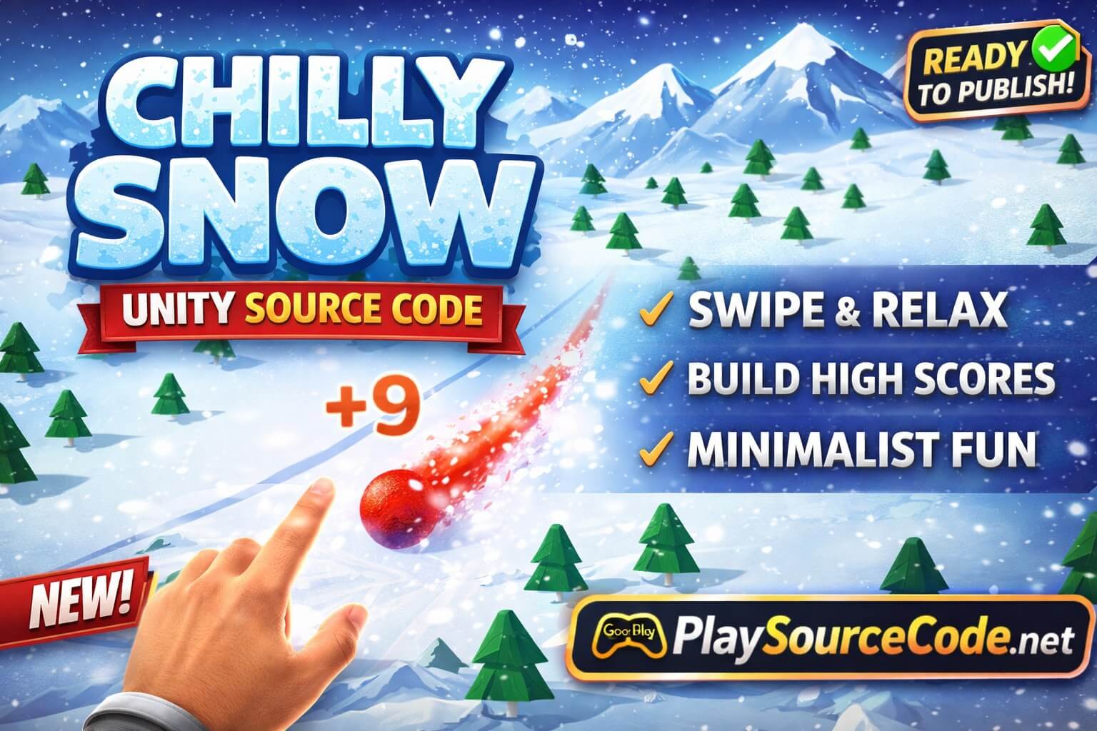 chilly snow unity endless sliding gameplay