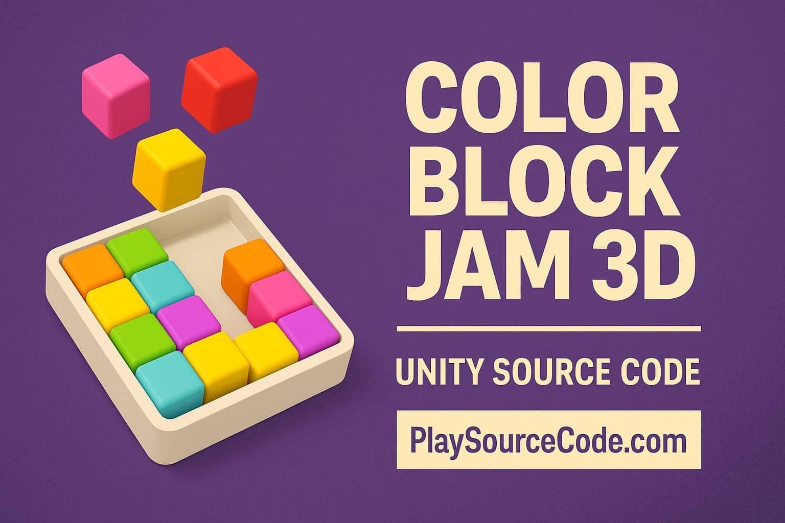 Color Block Jam 3D – Unity Source Code | PlaySourceCode.net block jam unity game sliding blocks to match colors puzzle gameplay