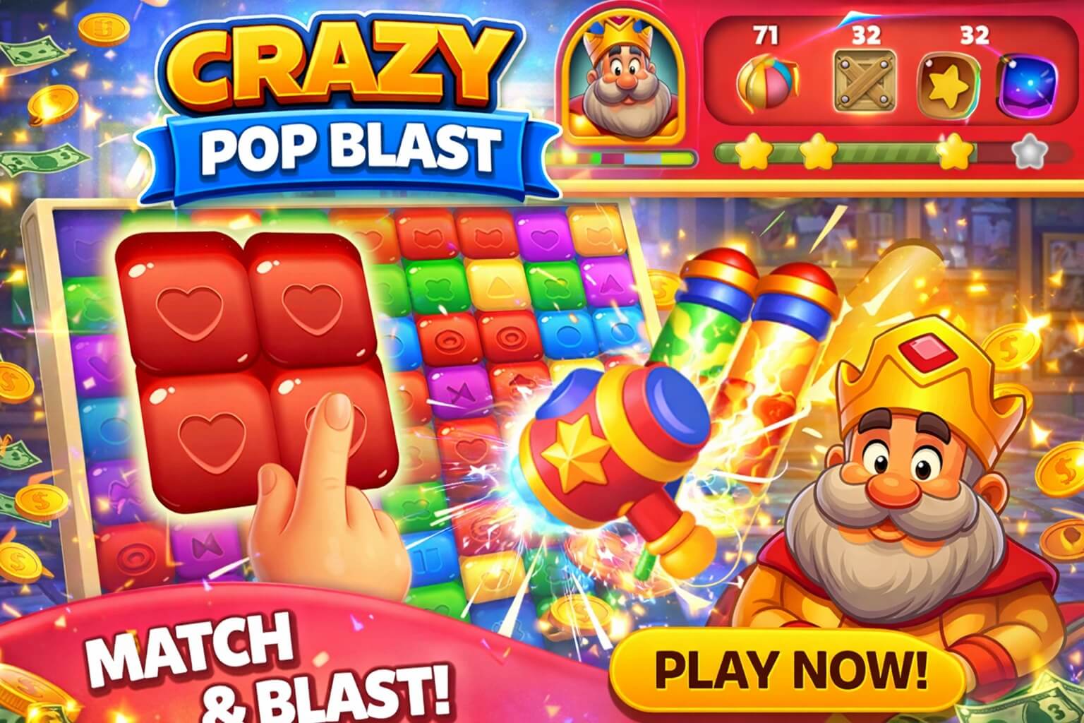 Crazy Pop Blast Unity game