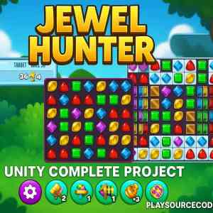 Jewel Hunter Unity Complete Project 2000 Levels Gameplay and UI