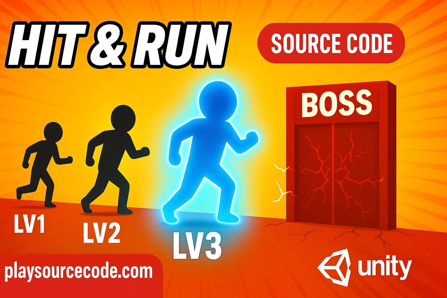 level up runner unity game hit and run gameplay fighting enemies