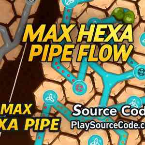 Download Max Pipe Hexa Unity source code with pipe connection puzzles, hex grid gameplay, and mobile optimization.