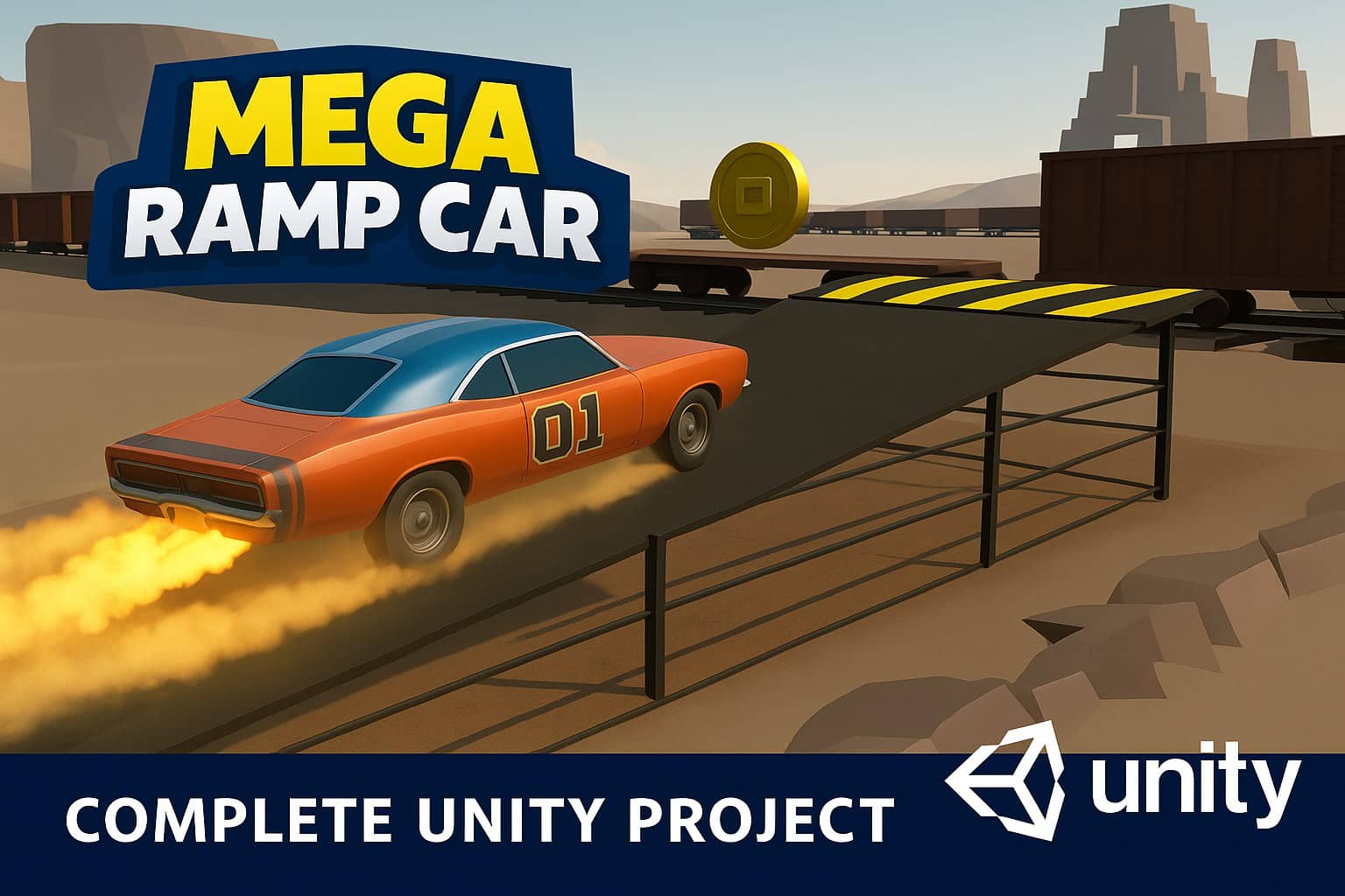 mega ramp car stunt game unity