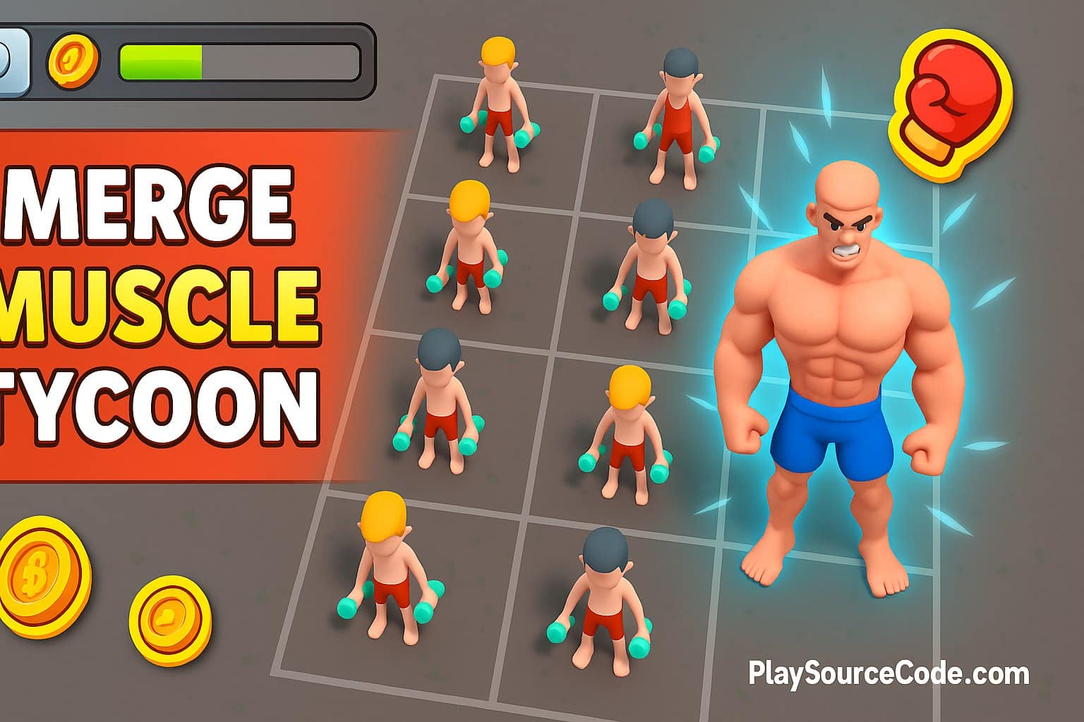 Merge Muscle Tycoon Unity Sourcecode merge idle boxing game unity