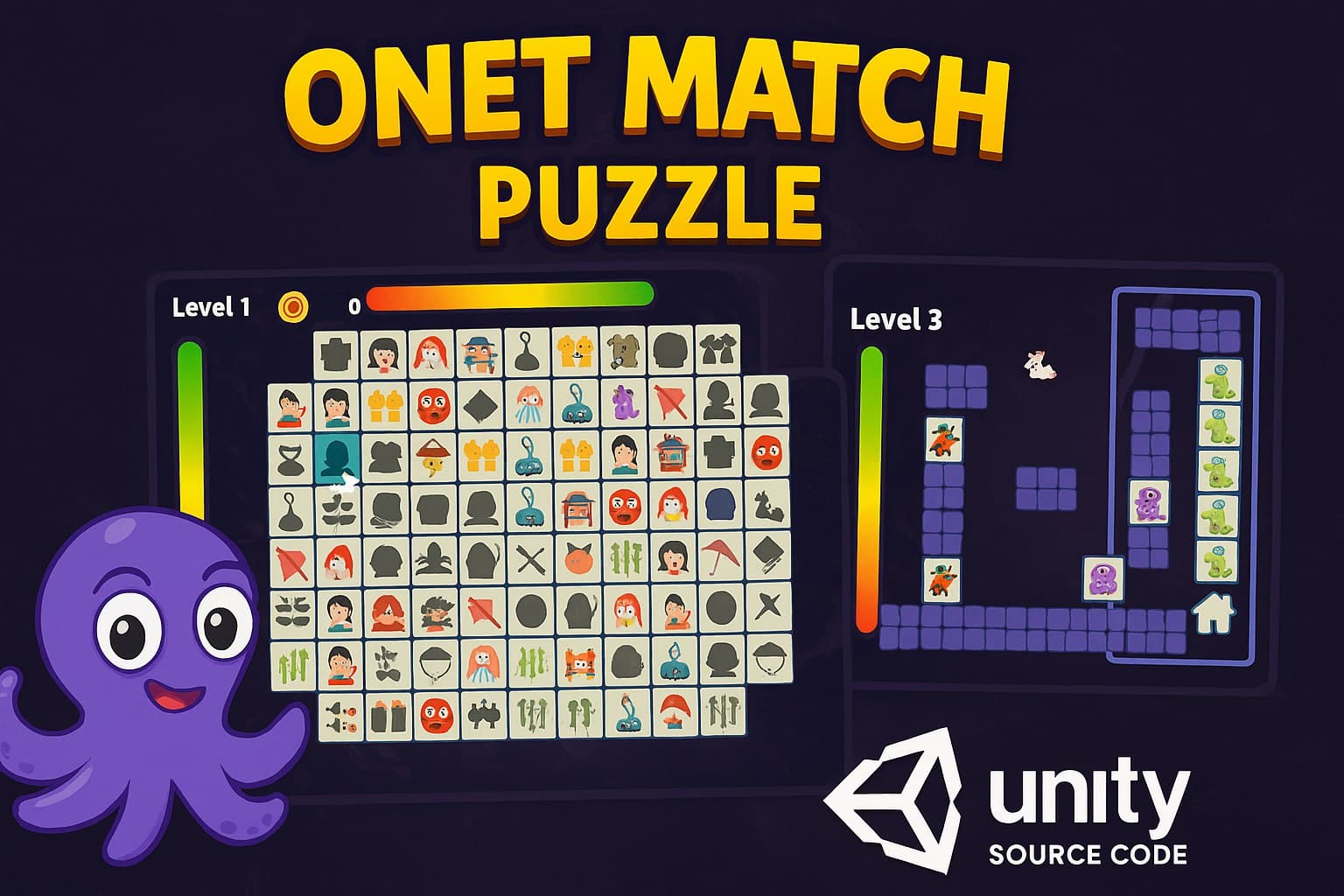 Onet 3D-Match Animal Unity Source code onet matching puzzle game unity