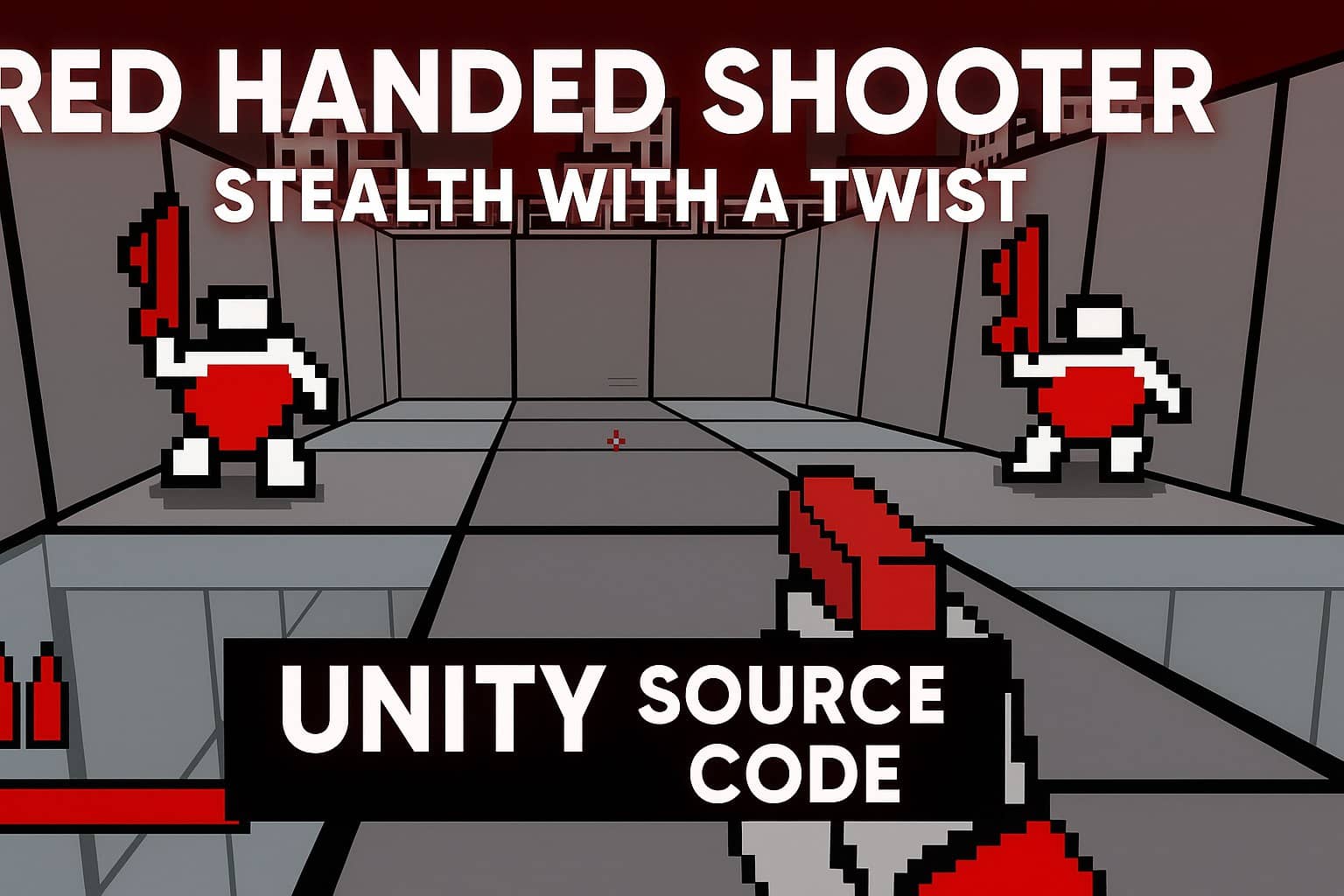 Red Handed Shooter Unity Sourcecode | PlaySourceCode.net top down shooter game unity