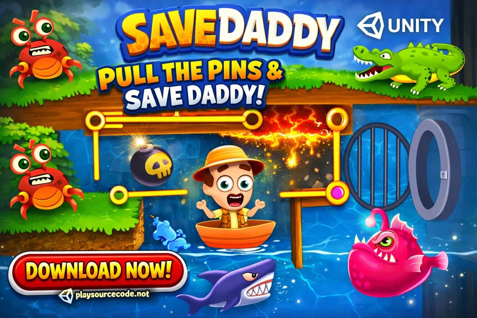 pull pin puzzle unity game save daddy gameplay