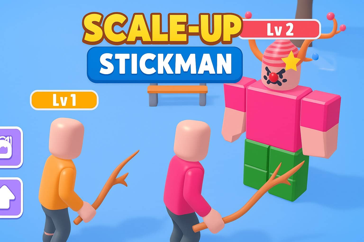 Scale Up Stickman Unity game