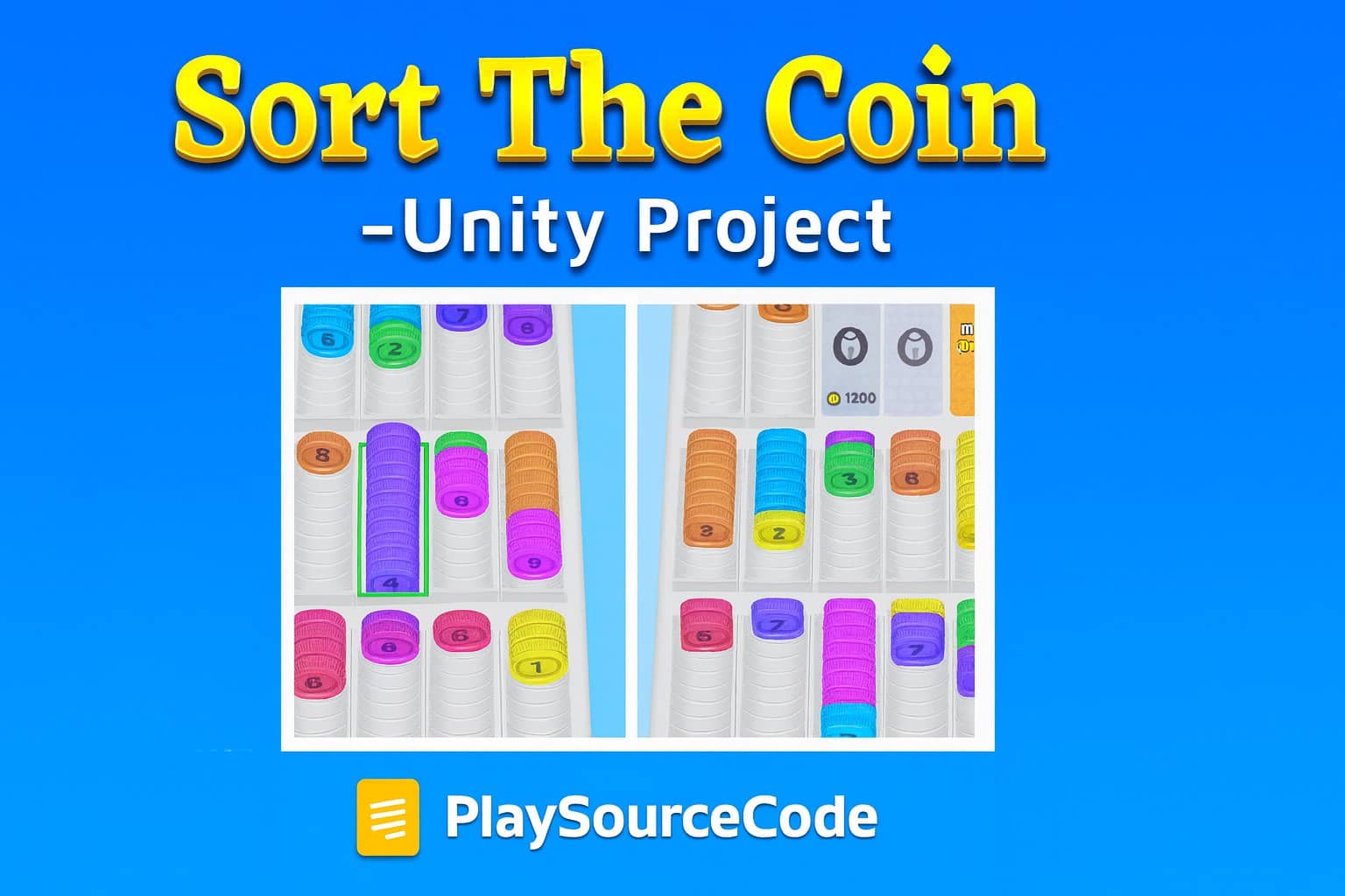 Sort the Coin Unity Project coin sorting puzzle game unity